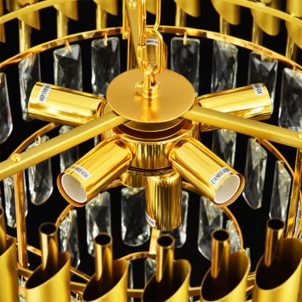 Brilagi - Luster na lancu ECLIPSE 7xE14/10W/230V, prečnik 48 cm, zlatna