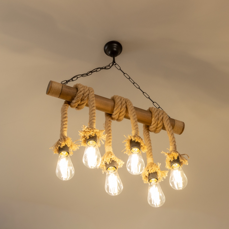 BRILAGI - Luster na lancu KOS 6xE27/60W/230V bukva