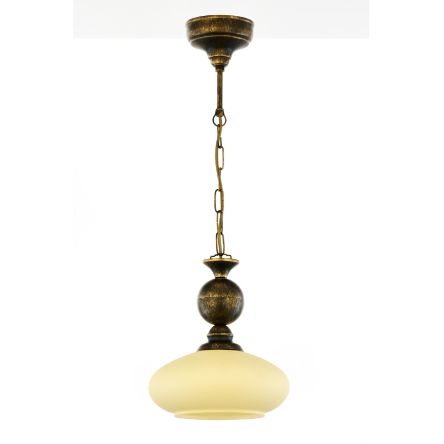 BRILAGI - Luster na lancu MOLLERO 1xE27/15W/230V prečnik 24 cm bronza/patina