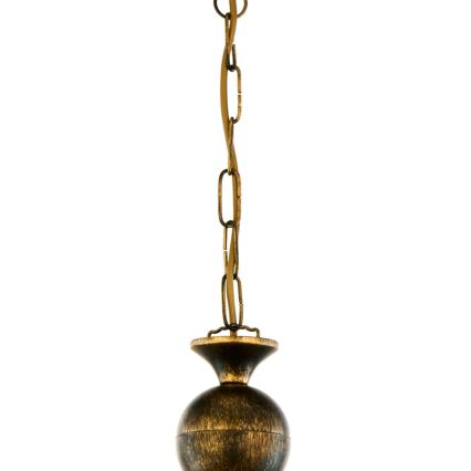 BRILAGI - Luster na lancu MOLLERO 1xE27/15W/230V prečnik 24 cm bronza/patina