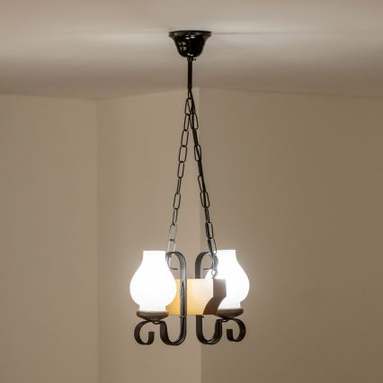 Brilagi - Luster na lancu QUEEN 2xE14/40W/230V bukva/orah