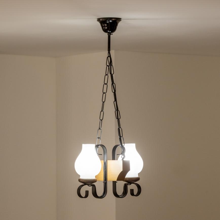 Brilagi - Luster na lancu QUEEN 2xE14/40W/230V bukva/orah