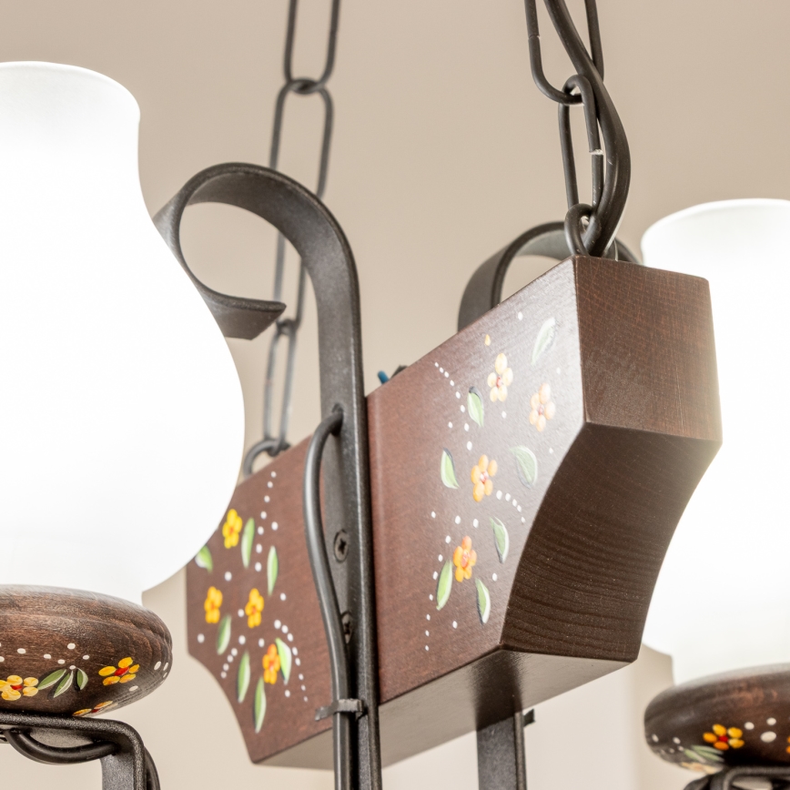 Brilagi - Luster na lancu QUEEN 2xE14/40W/230V bukva/wenge