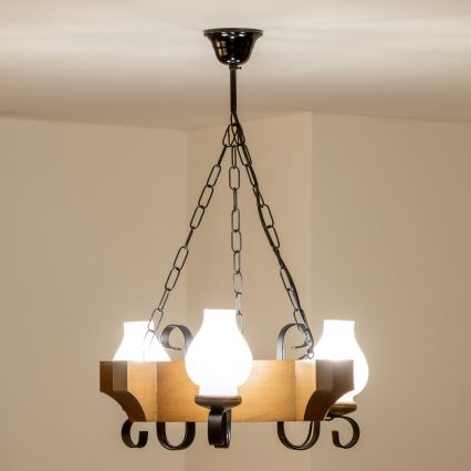 Brilagi - Luster na lancu QUEEN 3xE14/40W/230V buk/orah
