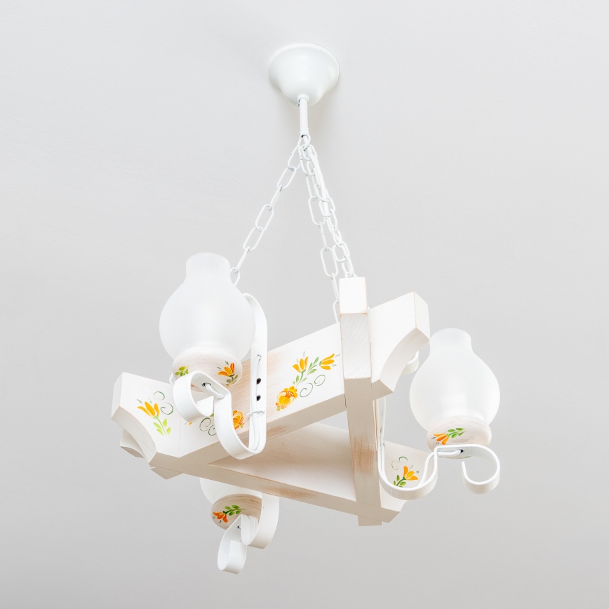 Brilagi - Luster na lancu QUEEN 3xE14/40W/230V bukva/krem