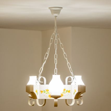 Brilagi - Luster na lancu QUEEN 3xE14/40W/230V bukva/krem