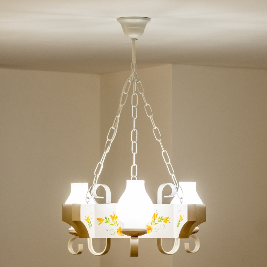 Brilagi - Luster na lancu QUEEN 3xE14/40W/230V bukva/krem