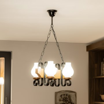 Brilagi - Luster na lancu QUEEN 4xE14/40W/230V buk/orah