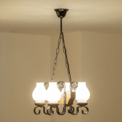 Brilagi - Luster na lancu QUEEN 4xE14/40W/230V buk/orah