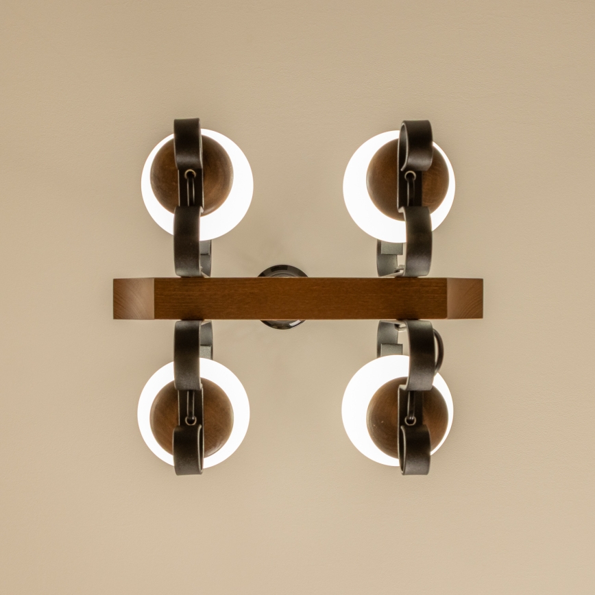 Brilagi - Luster na lancu QUEEN 4xE14/40W/230V buk/orah