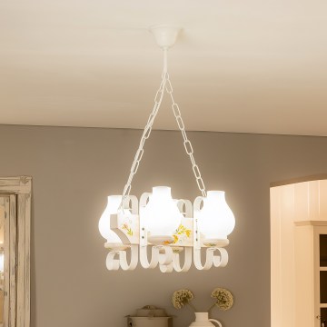 Brilagi - Luster na lancu QUEEN 4xE14/40W/230V bukva/krem boja