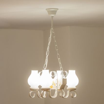 Brilagi - Luster na lancu QUEEN 4xE14/40W/230V bukva/krem boja