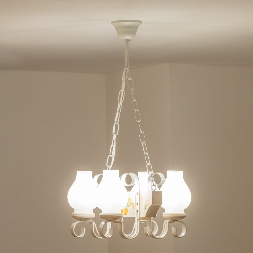 Brilagi - Luster na lancu QUEEN 4xE14/40W/230V bukva/krem boja