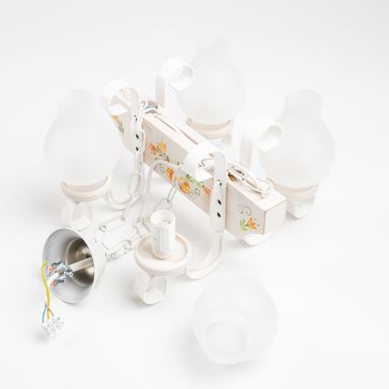 Brilagi - Luster na lancu QUEEN 4xE14/40W/230V bukva/krem boja