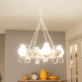 Brilagi - Luster na lancu QUEEN 4xE14/40W/230V bukva/krem