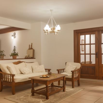 Brilagi - Luster na lancu QUEEN 4xE14/40W/230V bukva/krem