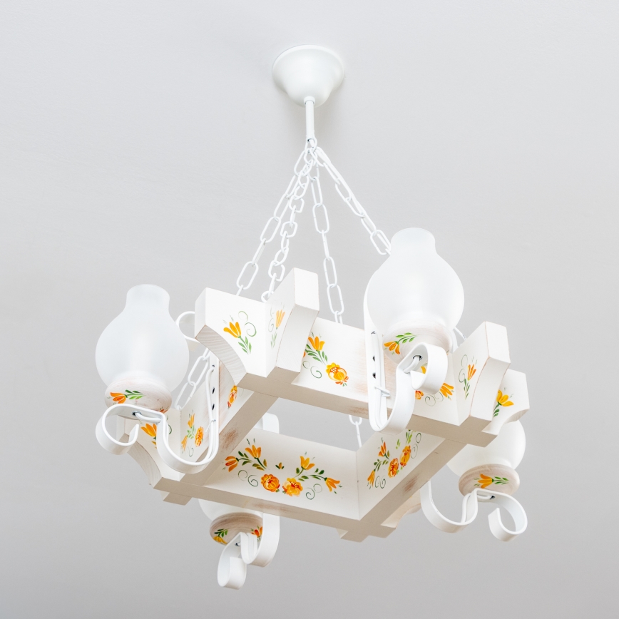 Brilagi - Luster na lancu QUEEN 4xE14/40W/230V bukva/krem