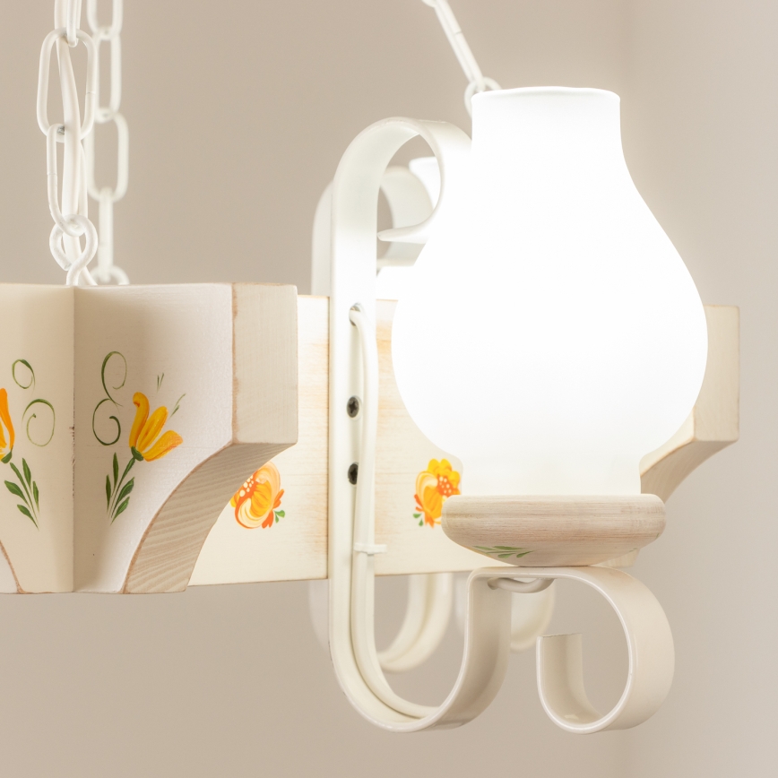 Brilagi - Luster na lancu QUEEN 4xE14/40W/230V bukva/krem