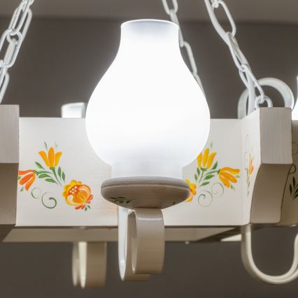 Brilagi - Luster na lancu QUEEN 4xE14/40W/230V bukva/krem