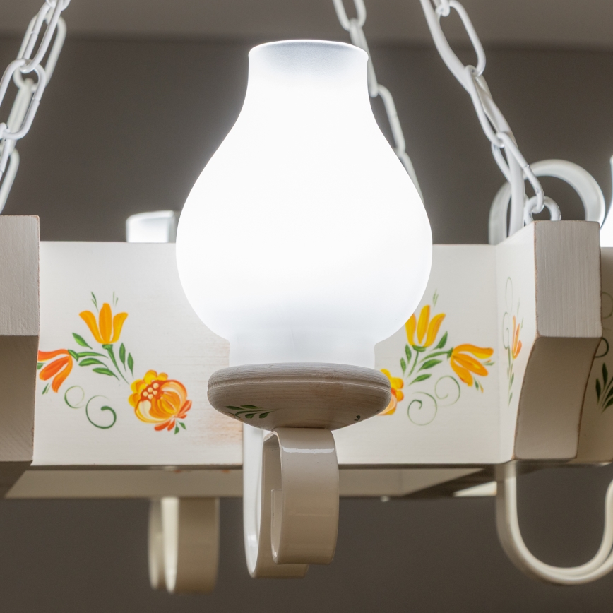 Brilagi - Luster na lancu QUEEN 4xE14/40W/230V bukva/krem