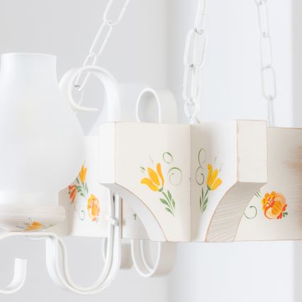 Brilagi - Luster na lancu QUEEN 4xE14/40W/230V bukva/krem