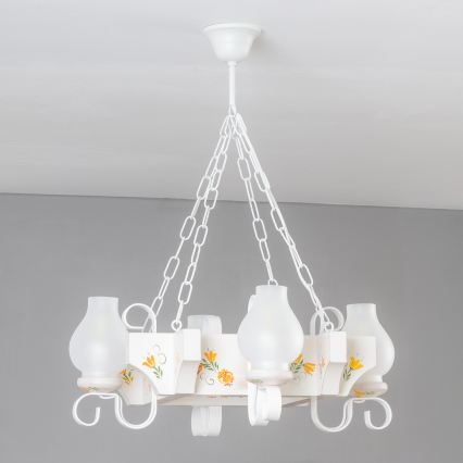 Brilagi - Luster na lancu QUEEN 4xE14/40W/230V bukva/krem