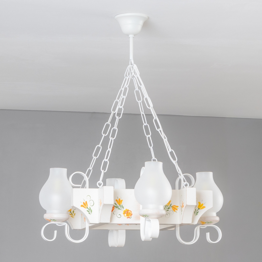 Brilagi - Luster na lancu QUEEN 4xE14/40W/230V bukva/krem