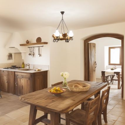 Brilagi - Luster na lancu QUEEN 4xE14/40W/230V bukva/orah