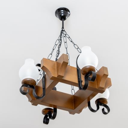 Brilagi - Luster na lancu QUEEN 4xE14/40W/230V bukva/orah