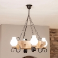 Brilagi - Luster na lancu QUEEN 4xE14/40W/230V hrast
