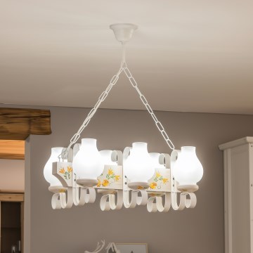 Brilagi - Luster na lancu QUEEN 6xE14/40W/230V buk/krem