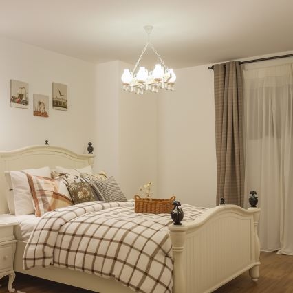 Brilagi - Luster na lancu QUEEN 6xE14/40W/230V buk/krem