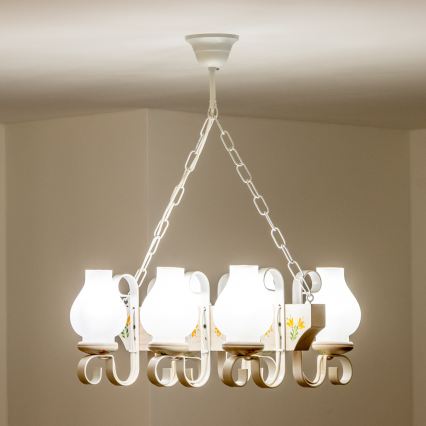 Brilagi - Luster na lancu QUEEN 6xE14/40W/230V buk/krem