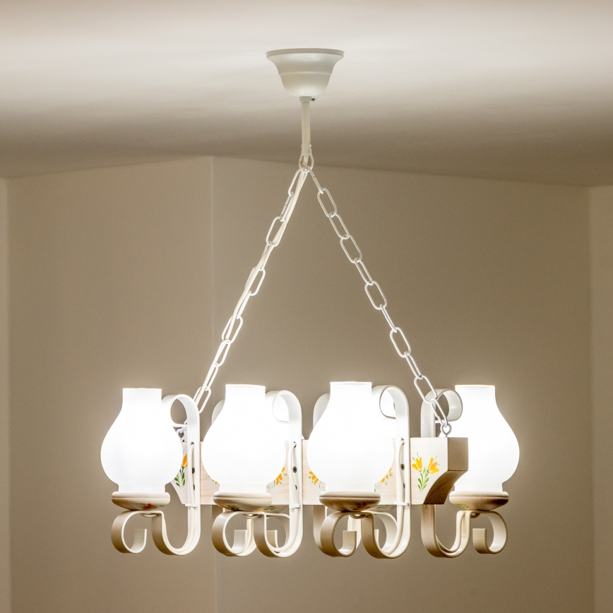 Brilagi - Luster na lancu QUEEN 6xE14/40W/230V buk/krem