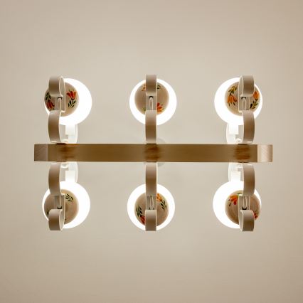 Brilagi - Luster na lancu QUEEN 6xE14/40W/230V buk/krem