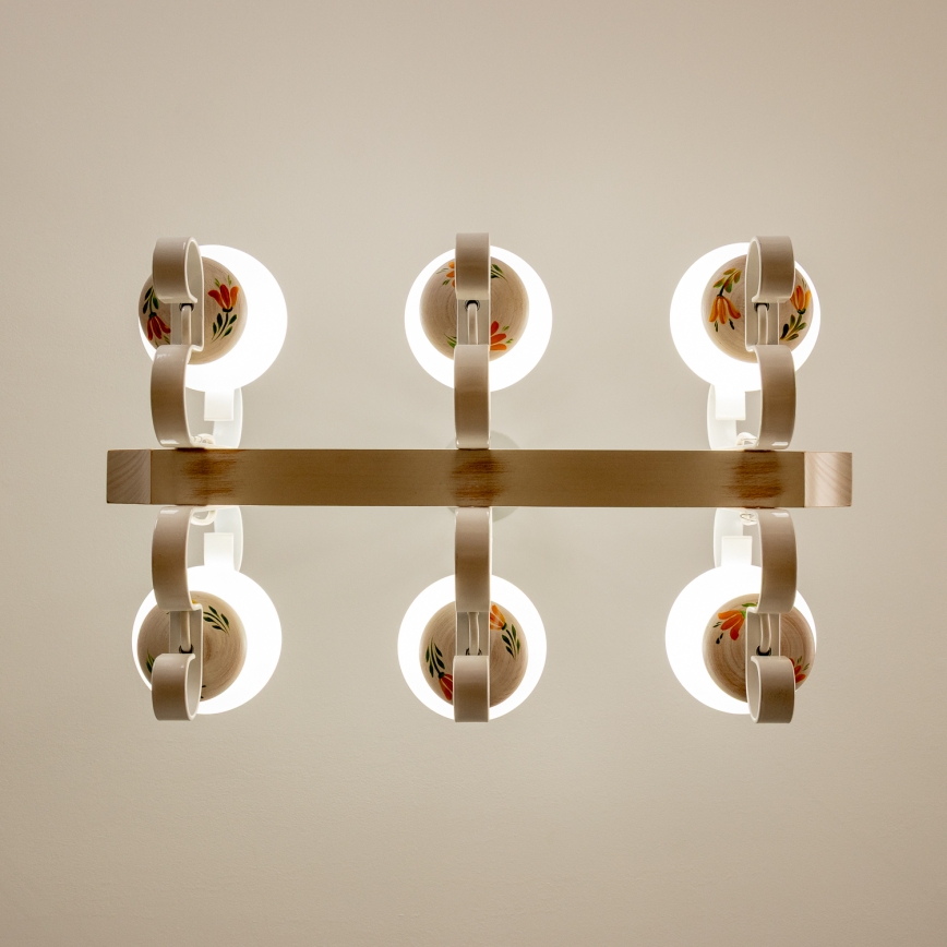 Brilagi - Luster na lancu QUEEN 6xE14/40W/230V buk/krem