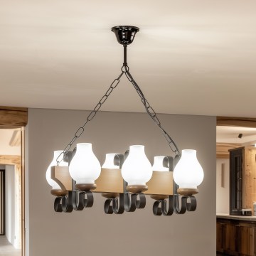 Brilagi - Luster na lancu QUEEN 6xE14/40W/230V buk/orah