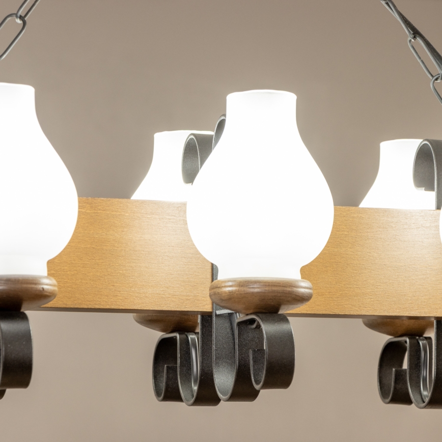 Brilagi - Luster na lancu QUEEN 6xE14/40W/230V buk/orah