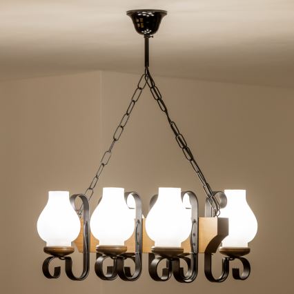 Brilagi - Luster na lancu QUEEN 6xE14/40W/230V buk/orah