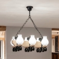 Brilagi - Luster na lancu QUEEN 6xE14/40W/230V hrast
