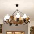 Brilagi - Luster na lancu QUEEN 8xE14/40W/230V buk/orah