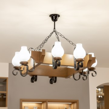 Brilagi - Luster na lancu QUEEN 8xE14/40W/230V buk/orah
