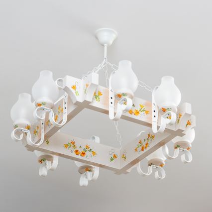Brilagi - Luster na lancu QUEEN 8xE14/40W/230V bukva/krem
