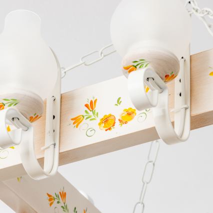 Brilagi - Luster na lancu QUEEN 8xE14/40W/230V bukva/krem