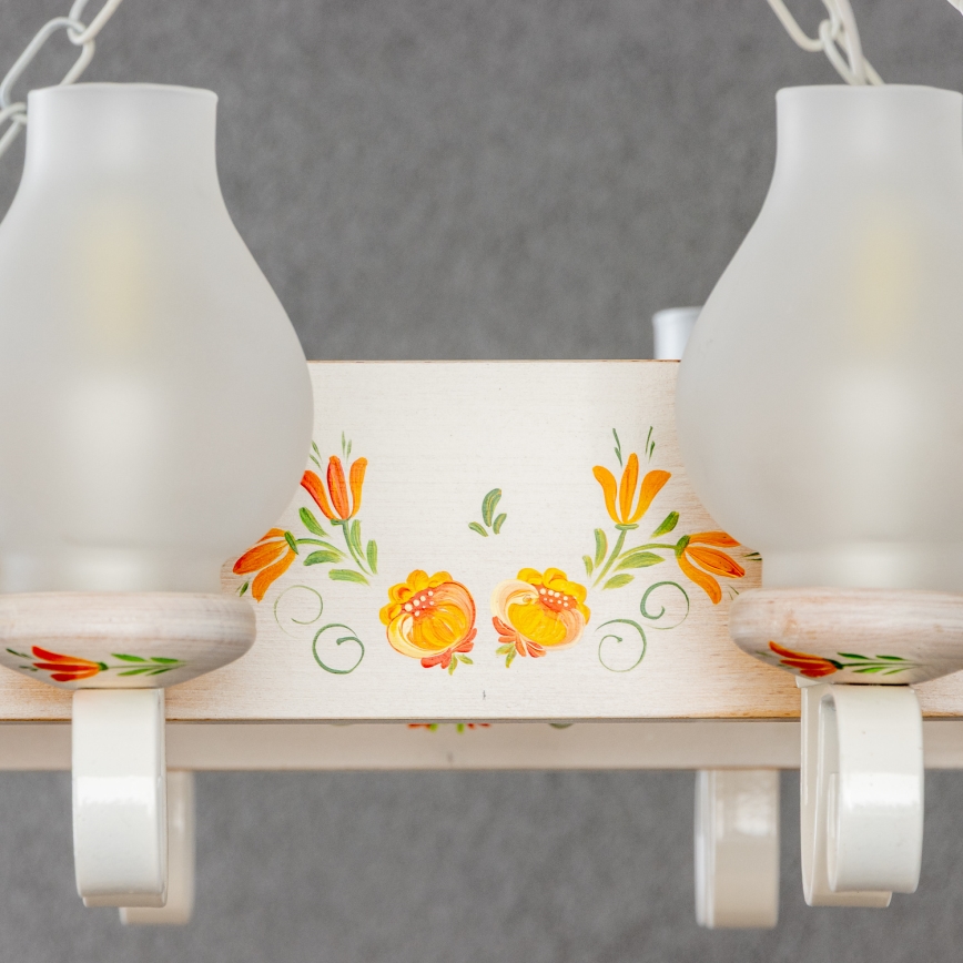 Brilagi - Luster na lancu QUEEN 8xE14/40W/230V bukva/krem