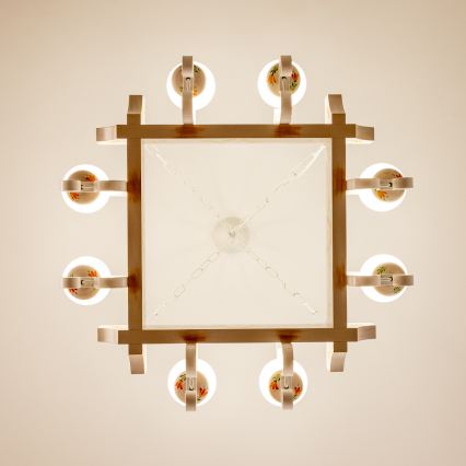 Brilagi - Luster na lancu QUEEN 8xE14/40W/230V bukva/krem