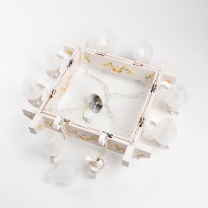 Brilagi - Luster na lancu QUEEN 8xE14/40W/230V bukva/krem