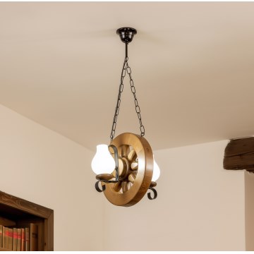Brilagi - Luster na lancu ROATA 2xE14/40W/230V buk/orah