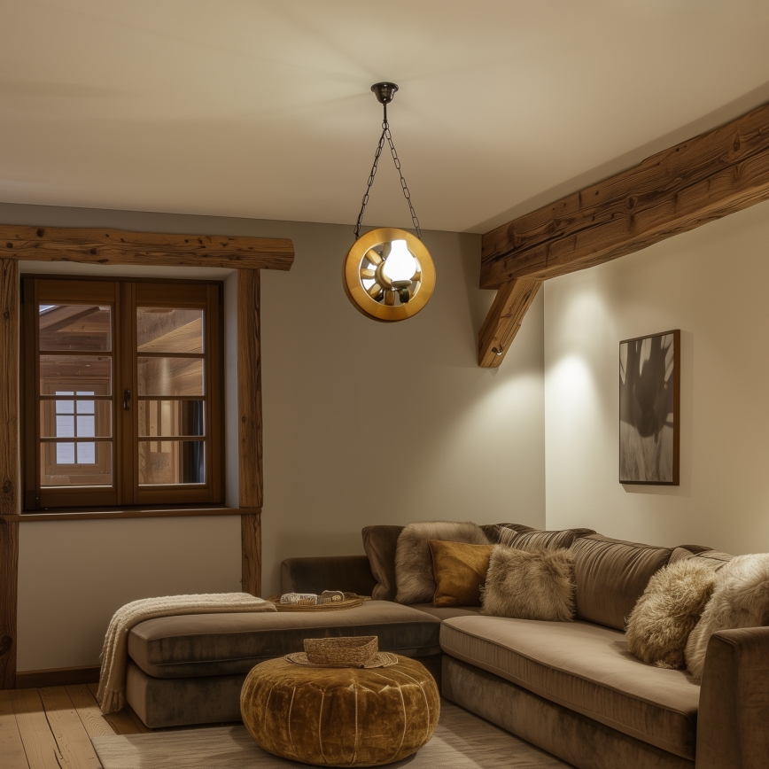 Brilagi - Luster na lancu ROATA 2xE14/40W/230V buk/orah