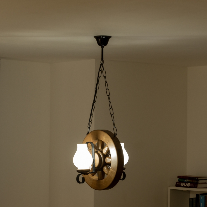 Brilagi - Luster na lancu ROATA 2xE14/40W/230V buk/orah